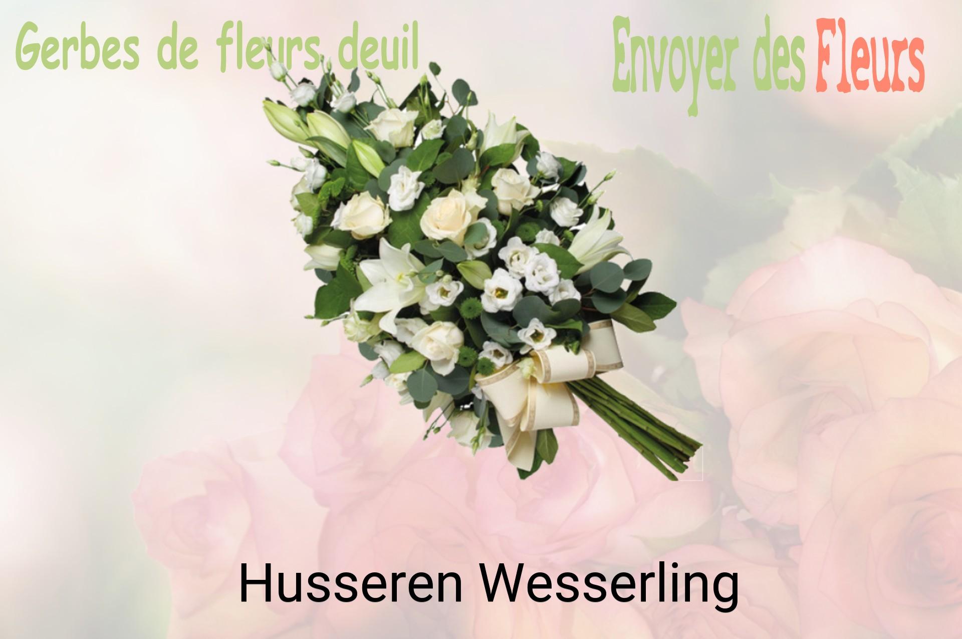 Gerbe de fleurs de deuil livrée à Husseren-Wesserling
